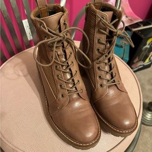 Alex Marie lace up leather combat boot